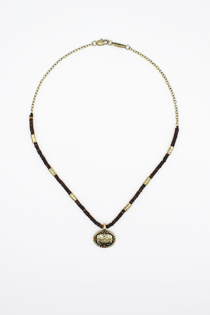 Island Life Composite Beaded Necklace With Coin Detail