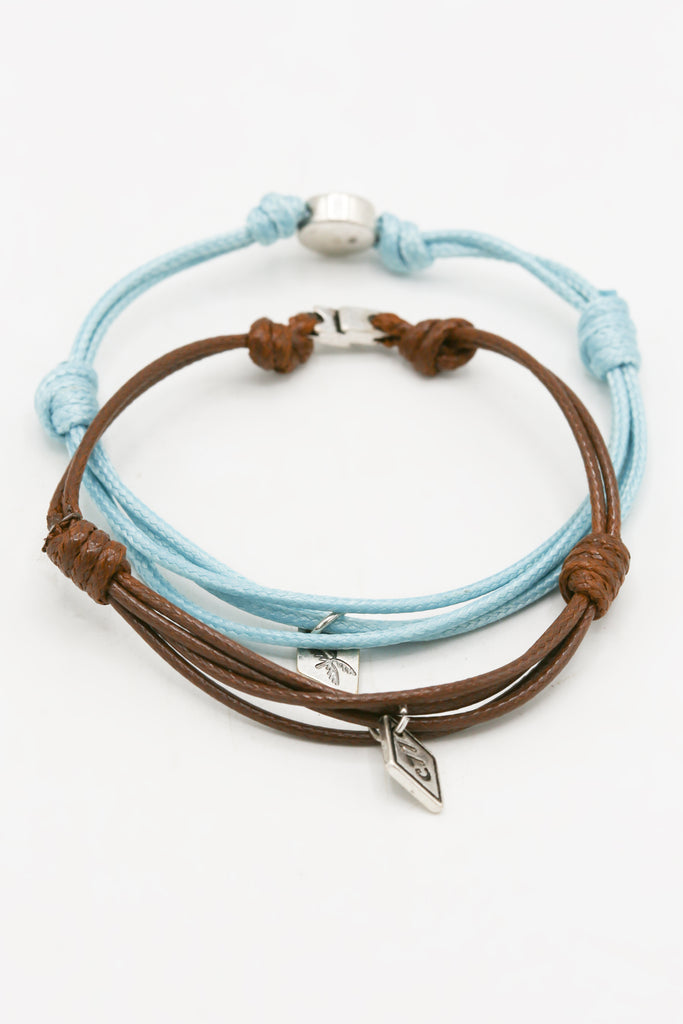 Beach Junkie Sun Bracelet Duo in Brown
