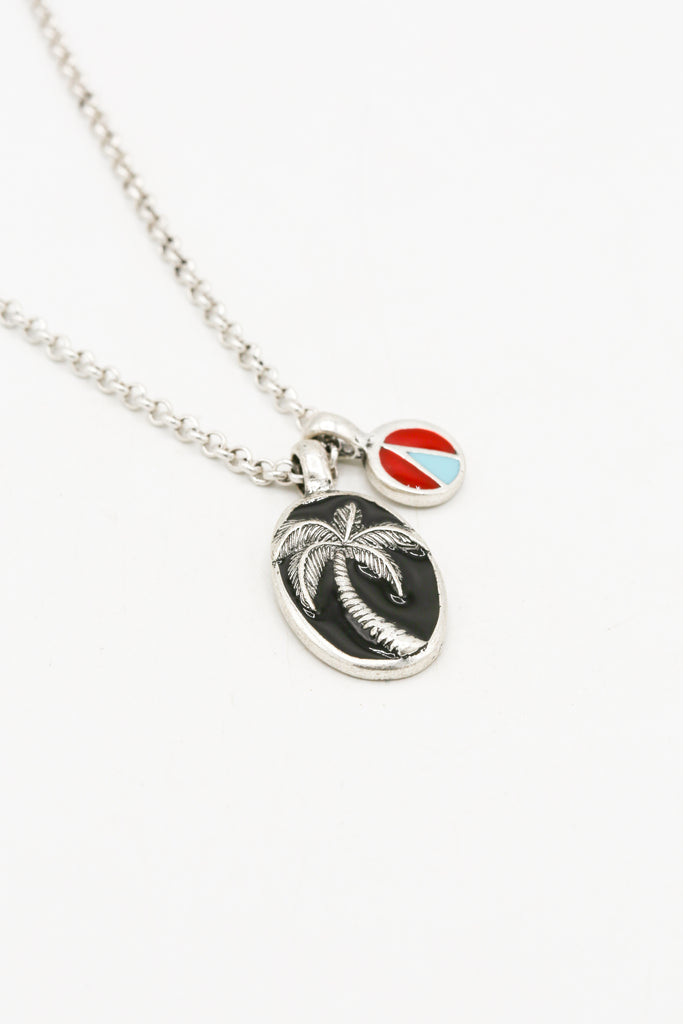 Off Road Traveller Palm And Aztec Cluster Necklace
