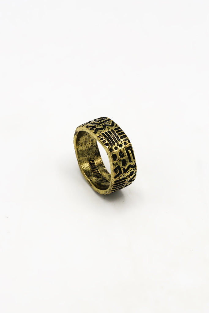 Doodled Band Ring