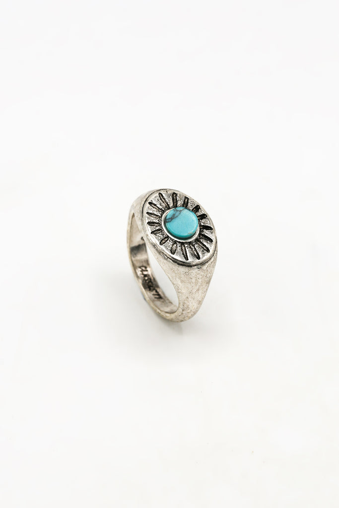 Off Road Traveller Oval Composite Ring in Silver