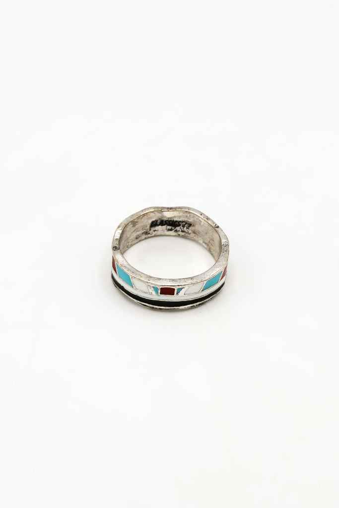 Off Road Traveller Aztec Band Ring