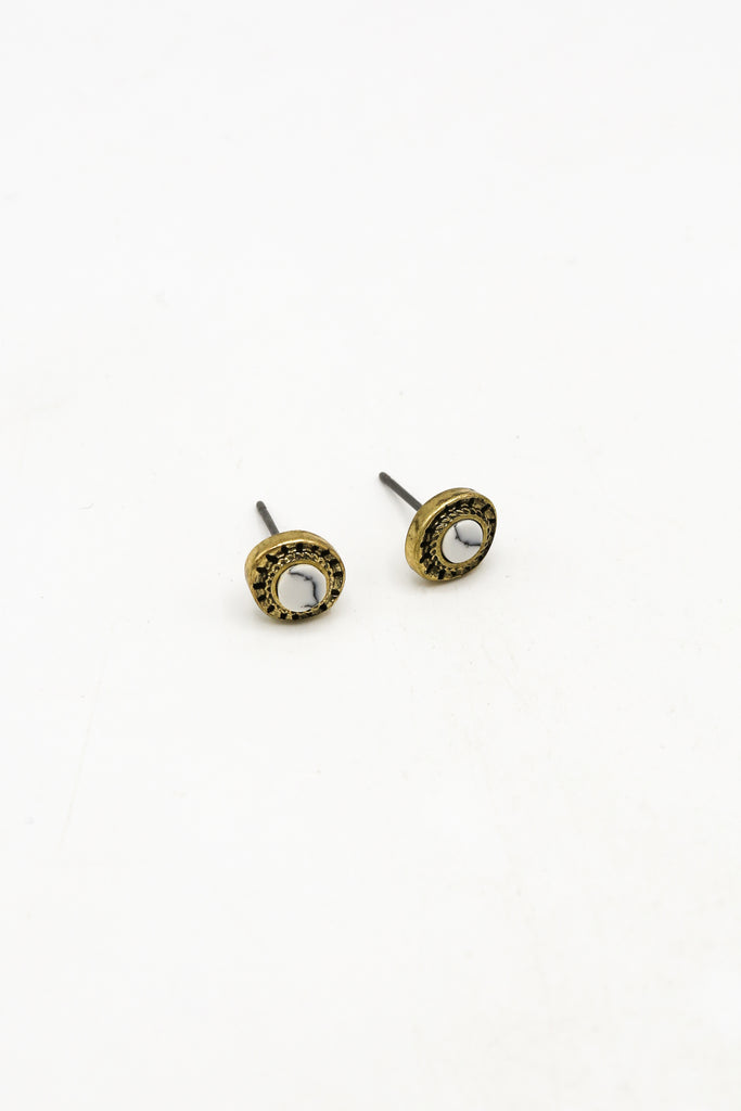 Off Road Traveller Engraved Composite Stud Earrings