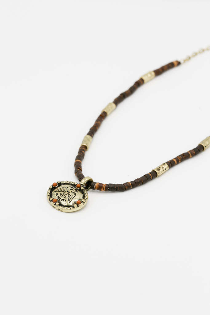 Island Life Composite Beaded Necklace With Coin Detail