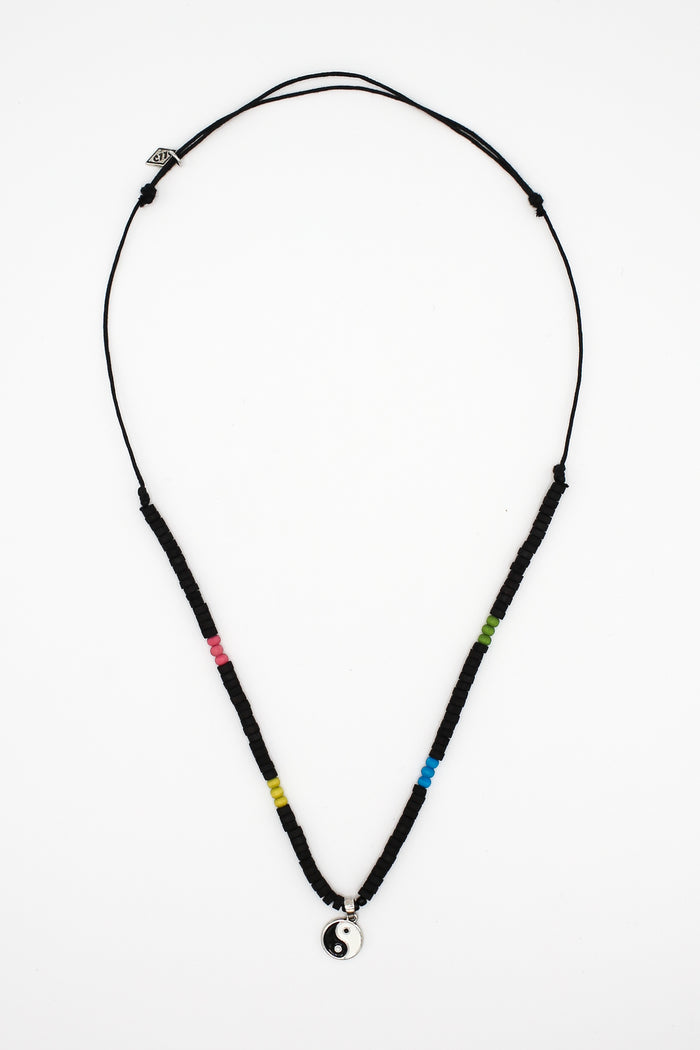 ﻿classics 77 Till Sunrise Ying Yang Mix Bead Cotton Necklace